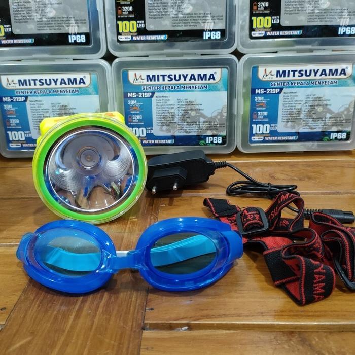 SINARCAHAYA2024 - Senter Kepala Selam Diving 100 Watt Mitsuyama MS-219P MS-219K Headlamp PROMO DISKO