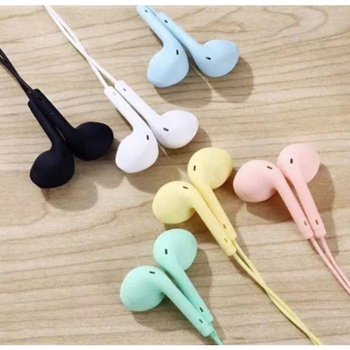 Headset U19 Macaron Makaron Plastik Hf Earphone Kabel Dove Glossy packing