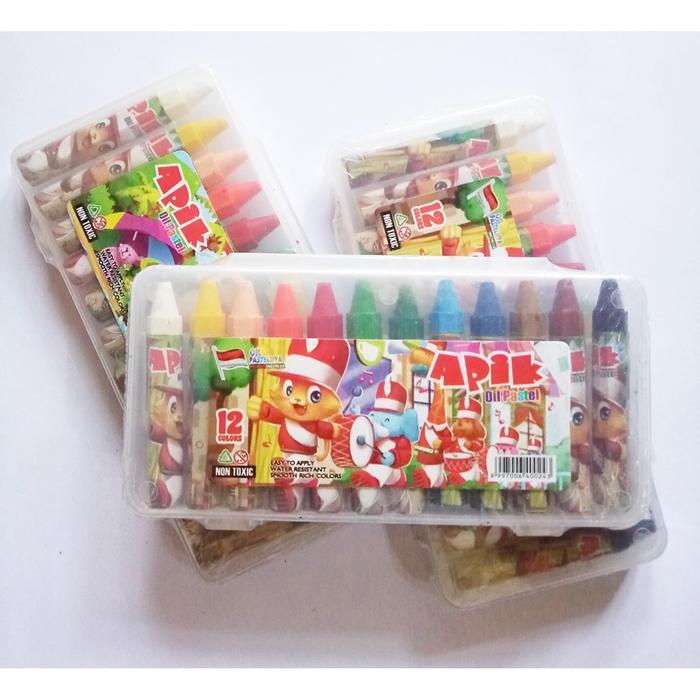 Crayon APIK 12 Warna Krayon Oil Pastel Colors