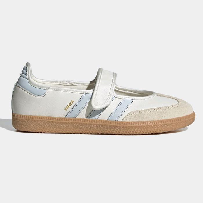 Sepatu Sneakers Casual Adidas Samba Jane Women's Authentic BNWB - Cloud White/ Gum/ Halo Blue