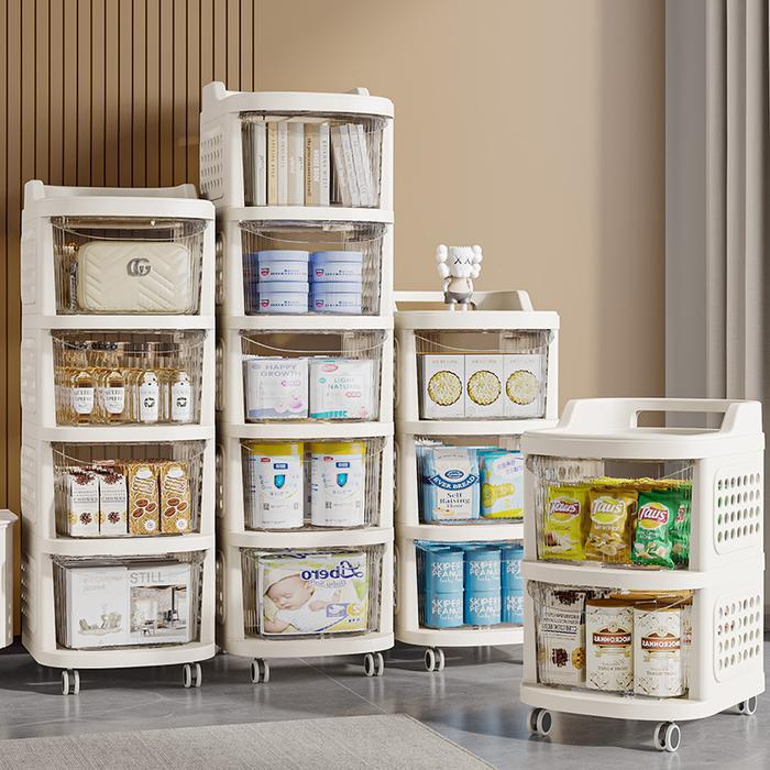 【BELI LOKAL】Inaso Rak Laci Troli Susun Rak Penyimpanan Toilet Rak Kosmetik Rak Dapur Rak Susun Serba
