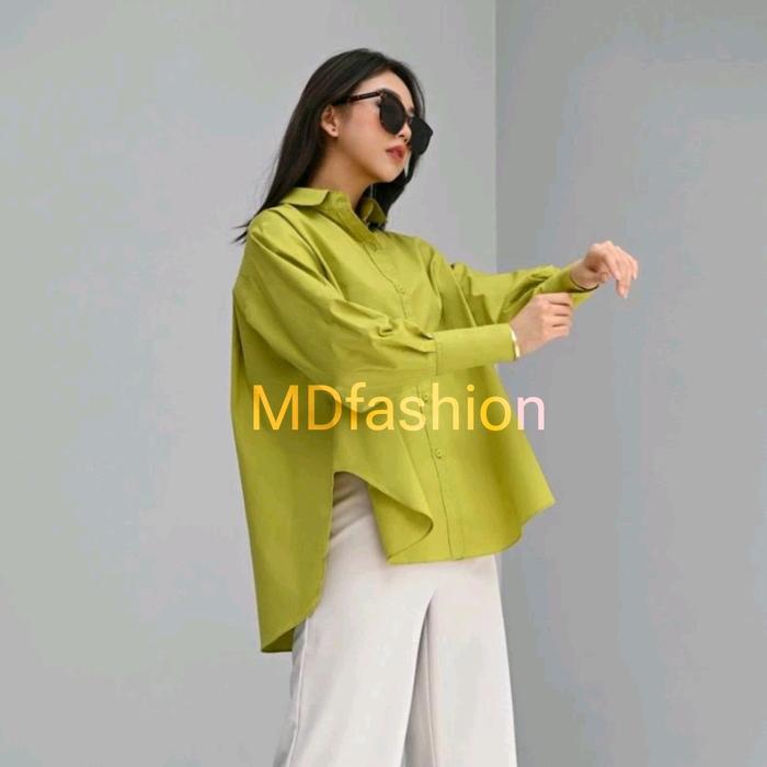 Gaudy linen series - kemeja polo linen wanita