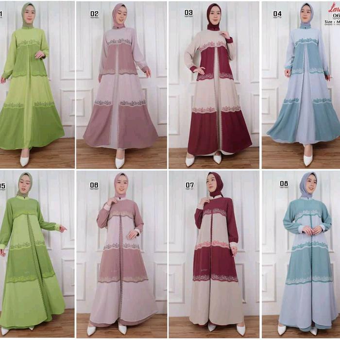 GAMIS LAROSA BORDIR ORIGINAL 013.070 / GAMIS LAROSA BORDIR / DRESS LAROSA BUSANA MIX BORDIR / G