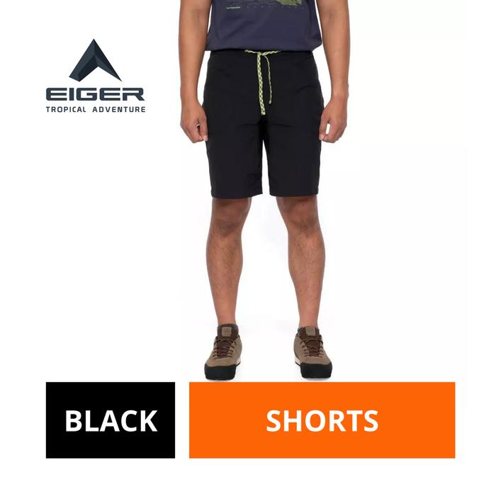 [BISA COD] Celana Pria Eiger Original Hitam Pendek Katun Highpoint Heroes Shorts Outdoor