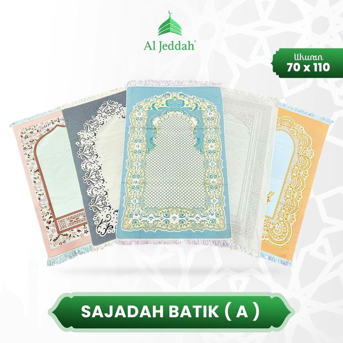Al Jeddah Sajadah Batik Travel Praktis 70X110 Sajadah Lipat Saku Premium I Sajadah Traveler Terbaru