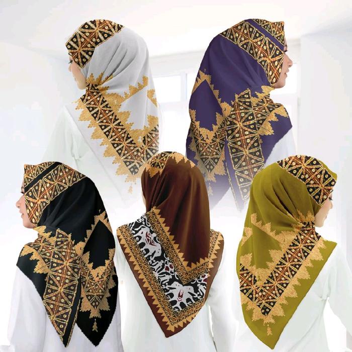widya Kerudung Hijab/Jilbab Segiempat Motif widya  Series Terbaru dengan Pilihan Warna Elegan dan De