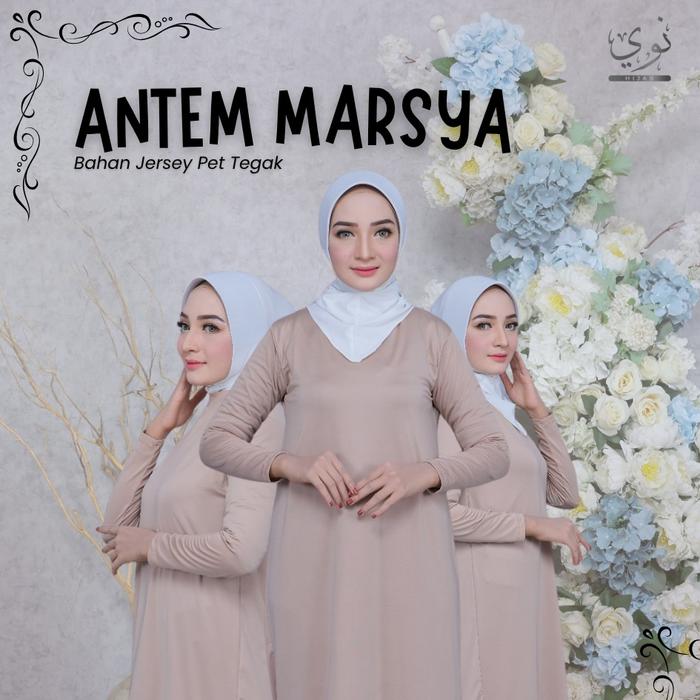 Nuyyhijabid Ciput Antem Marsya Dalaman Hijab Segiempat Tegak Dahi Bahan Jersey Zoya nutupin ninja mi