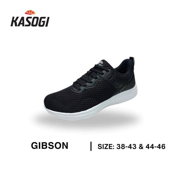 Sepatu Sekolah Kasogi JUMBO Hitam Pria Unisex Sneaker Kerja Gibson Casual Olahraga
