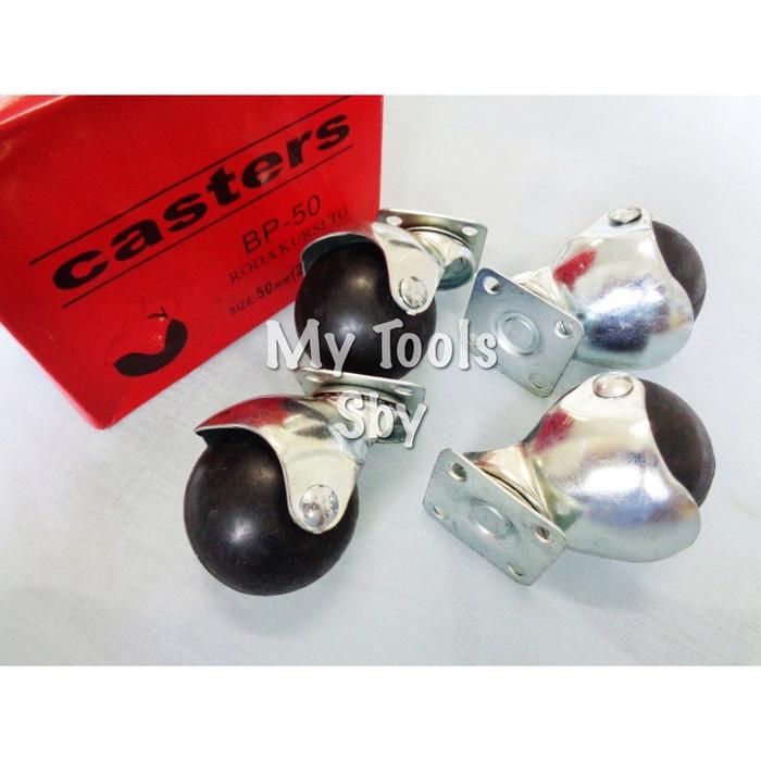 (1 set) Roda Kursi Caster / Kaster Bulat Bola Skrup BP 50