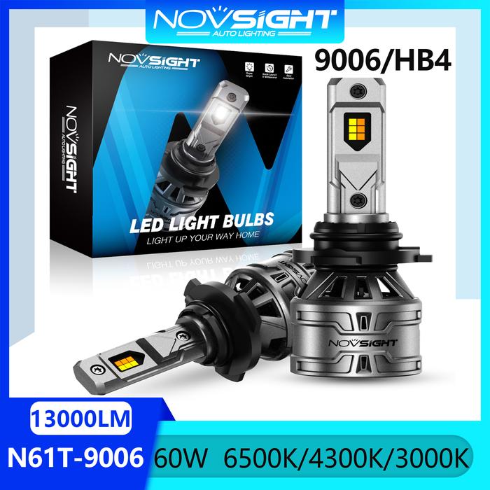 Novsight N61T HB4 9006 Bohlam Lampu Depan LED 6500K/4300K/3000K 3