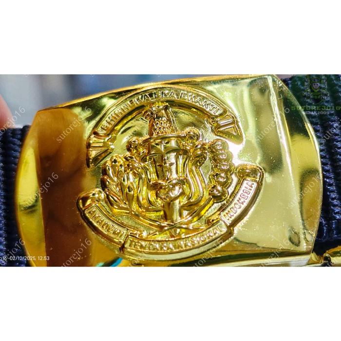 Sabuk Ikat Pinggang Pdh Pdu Kecil Logo TarunaAkmilAkademi TniAal Model Slorok Bahan Kepala Sabuk Kun