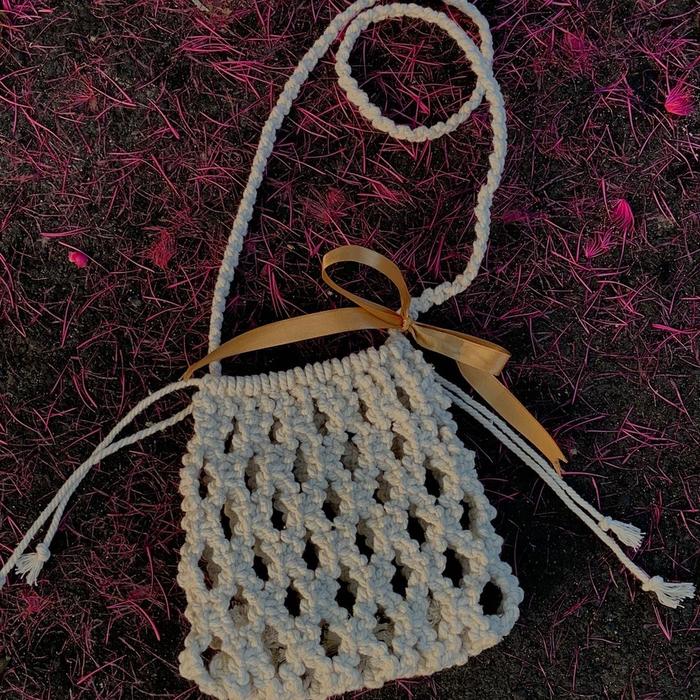 macrame net bag / macrame bag / tas macrame / macramebyane