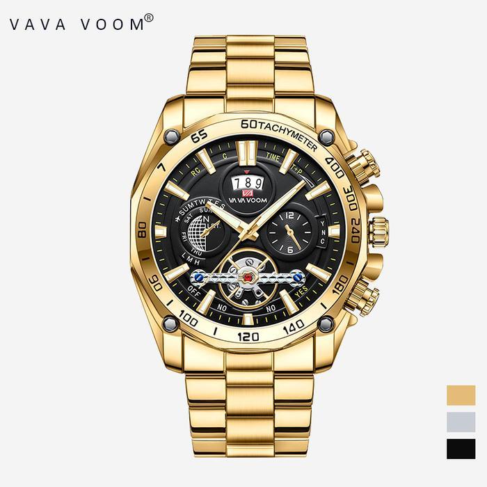Jam tangan Vava Voom 2421 Luxury Premium original Luminous analog Ori