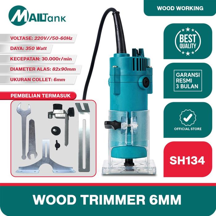 MAILTANK SH134 Mesin Router Kayu Wood 1/4 Mesin Profil Kayu 6 mm