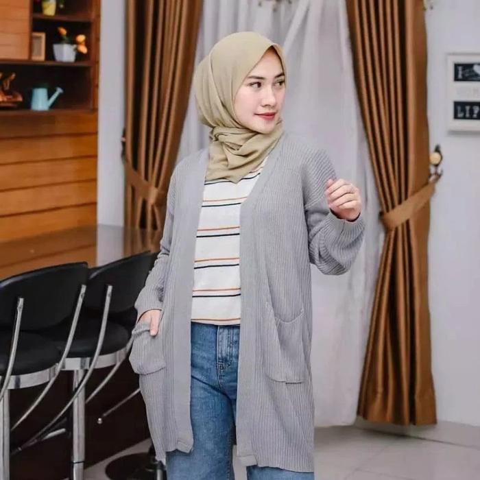 MF CARDIGAN BELLE SWEATER WANITA OVERSIZE/SWEATER RAJUT WANITA MODEL BELLE Baju Cantik