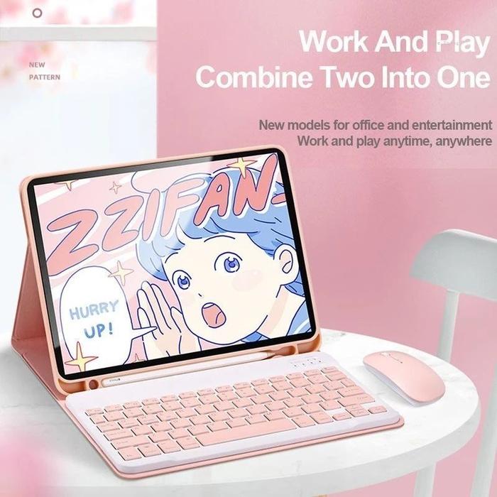 Samsung Galaxy Tab S9 FE S10 FE S10 LITE 10.9 Inch  X510 X516B Book Cover Leather Flip Case Keyboard