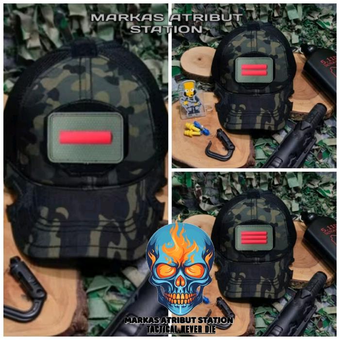 Topi Coak Baseball Caps Tactical Multicam Black Patch Pangkat PRADA PRATU PRAKA Best Quality Premium
