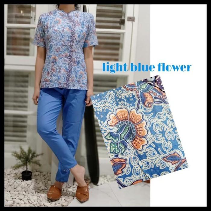 Teratas Terlaris seragam baju suster batik modern zoe nanny uniform - Light
