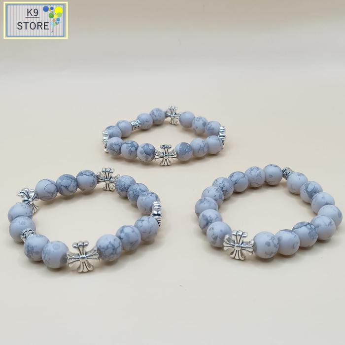 Gelang Manik Manik Batu Marmer Pria Dan Wanita Gelang Fashion Simple Dan Trendy