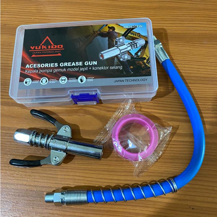 Kepala Pompa Grease Gun Grease Coupler Heavy Duty Kunci Ganda ORIGINAL