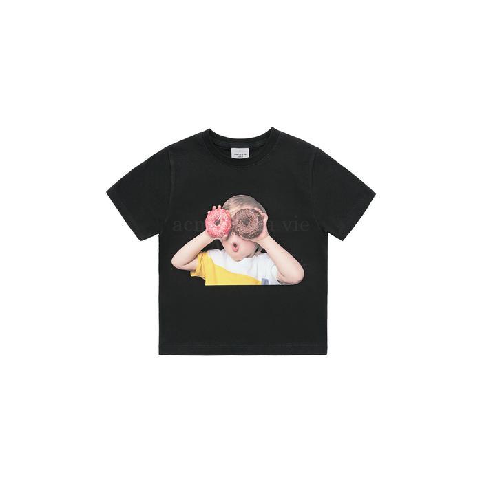 (READY STOK) ADLV Kids Baby Face Dounut 1 - Black - Kaos Anak Pria Wanita Oversize Original Acme de 