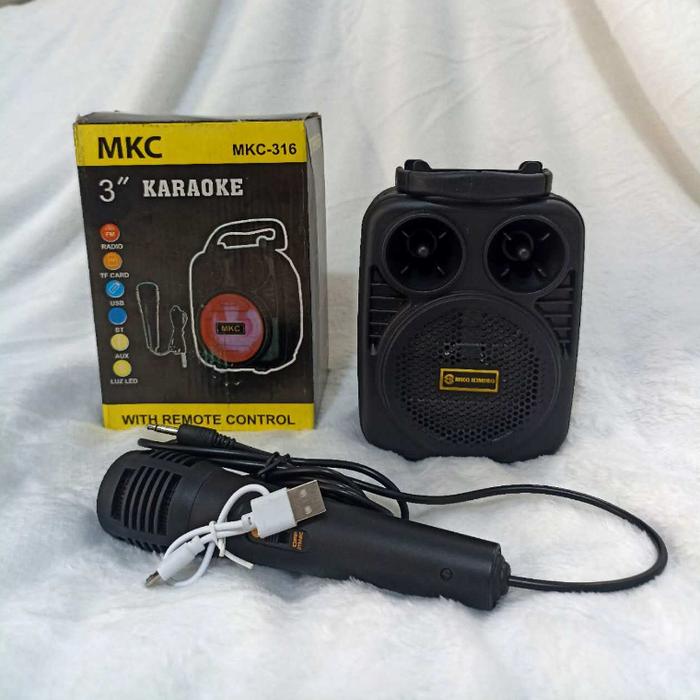【COD】 SPEAKER MINI NGEBASS MKC 316 Gratis Mic Speaker Bluetooth Wireless Speaker Aktif /