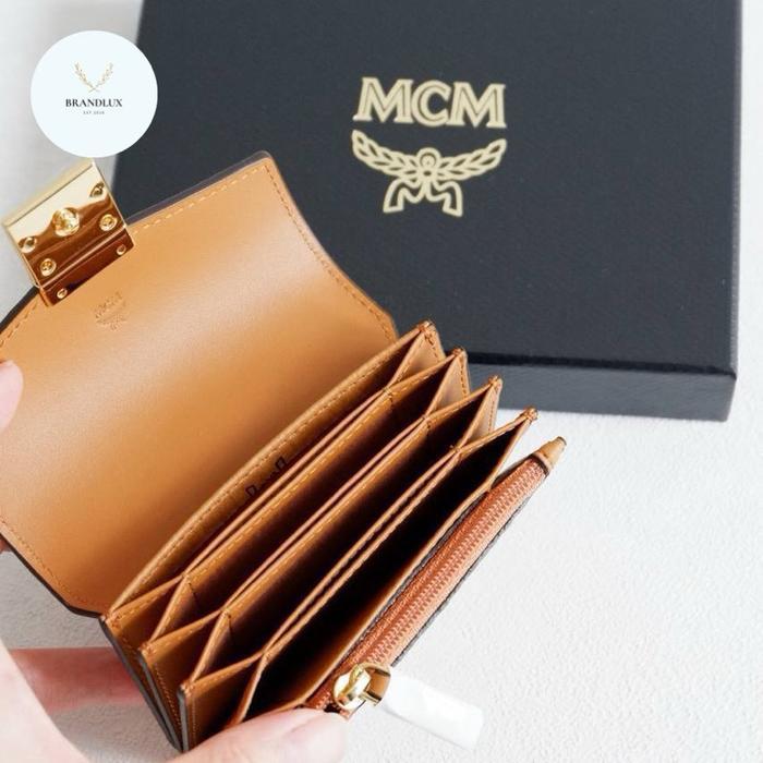 MCM PATRICIA CARD WALLET IN COGNAC