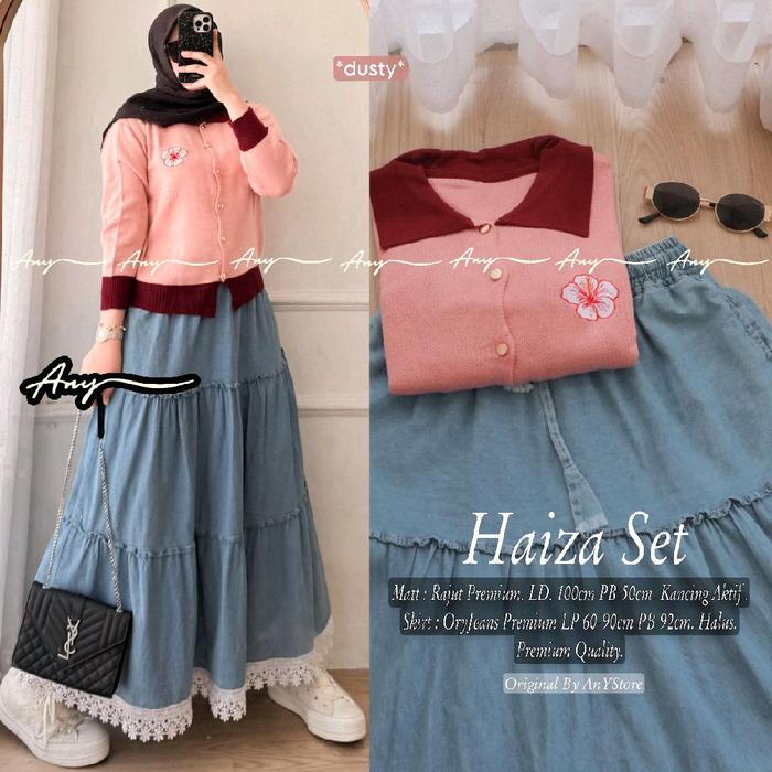 Hem&Rok Heiza set Matt Rajut premium •size : LD 100cm  PB 50cm kancing aktif skrill: Oryjeans premiu