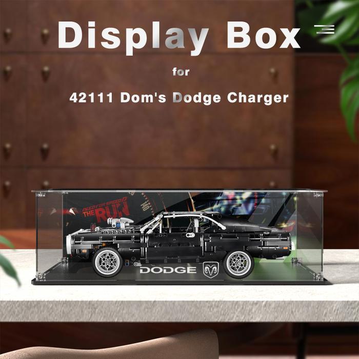 Acrylic Display Box for Lego 42111 Dom's Dodge Charger Dustproof