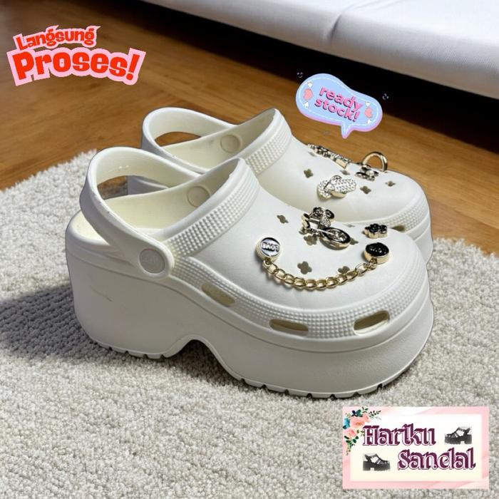 Sandal Clog Baim Wanita Cantik Trendi Eiffel Jibitz Terbaru 819-I.