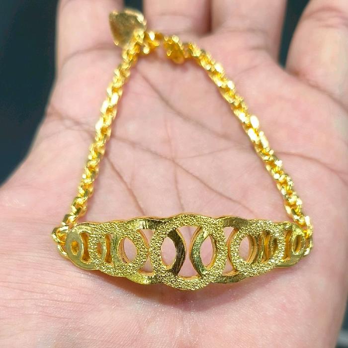 gelang accesories lapis emas khas nangroe aceh, lebih tebal berat asli mirip emas murni