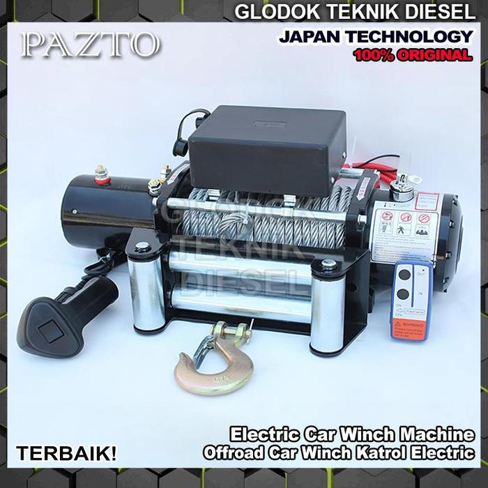 ( Garansi 3 Tahun ) Winch 13500lbs 6.21 Ton Top Speed Top Power Winch Atv Hoist 12V 13500 LBS Electr