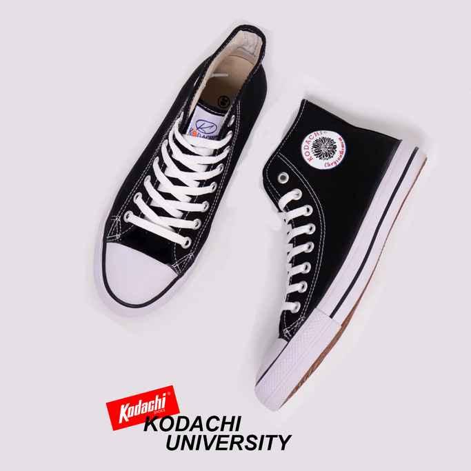 Kodachi Sepatu 901 High Cut Black White 100% Original Made In Indonesia Sepatu Sekolah Sneaker Hitam