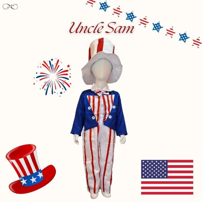 Paman Sam Amerika Serikat/Baju Negara Size Anak Dan Dewasa/Kostum Negara Amerika Serikat/USA Uncle S