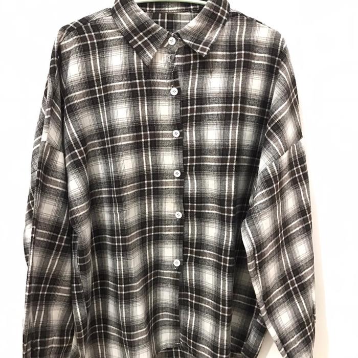THRIFT (second) | kemeja cewek motif Kotak Oversize