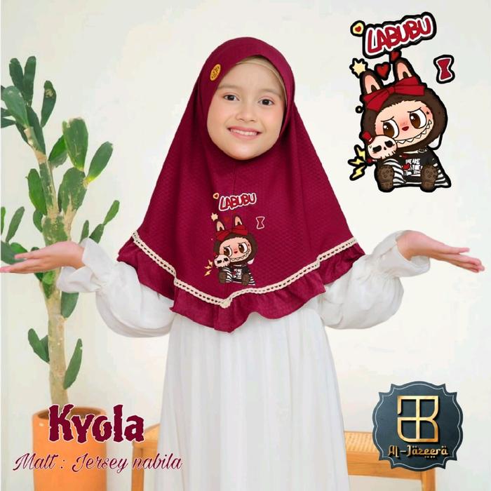 jilbab anak labubu kyola by al jazeera | hijab anak labubu | bergo anak labubu Khimar Nyaman Muslim 