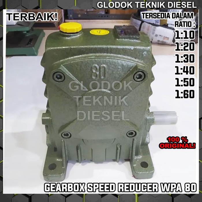 MESIN GEARBOX WPA 80 Ratio 1:10 - 1:60 SPEED REDUCER GEAR BOX WPA 80 1:10 - 1:60
