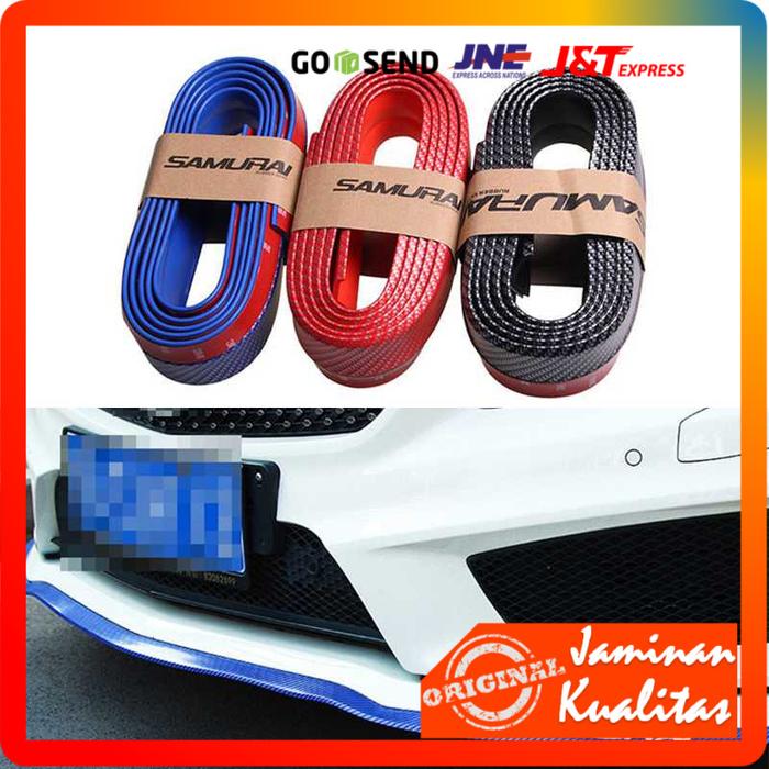 SAMURAI Stiker Carbon Fiber Anti Collision Strip Bumber Mobil-TY317054