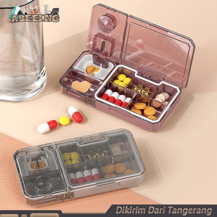 Kotak Obat Portable Alat Pemotong Obat Pill Crusher Pill Cutter