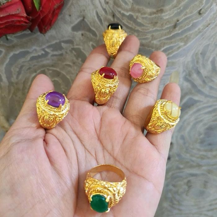 Cincin cakrawaka dilapisi emas 24karat
