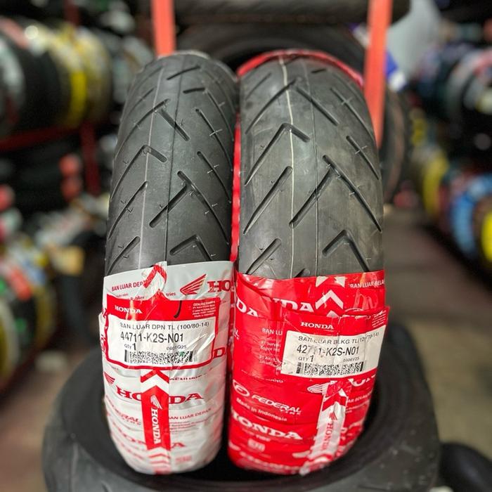 Ban AHM vario160 / pcx150 100/80-14 120/70-14 tubeles ban original vario160 atau pcx150 44711K2SN01 