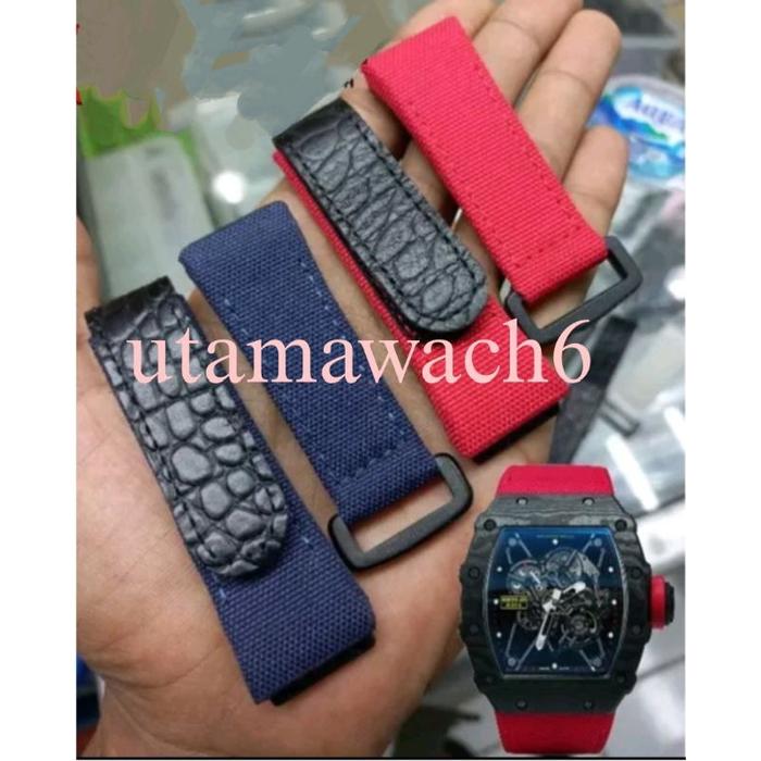 Tali Kanvas Richard Mille RM 207-02 Tali Jam Nylon Richard Mille Rafael Nadal RM-35 01 Diskon Promo