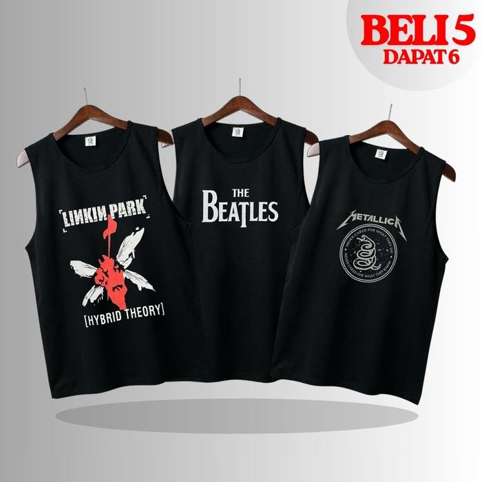 Guano Kaos Singlet Lekbong pria Premium Kutang Katun 30s Pantai Santai Gym Fitness Tanpa Lengan Slee