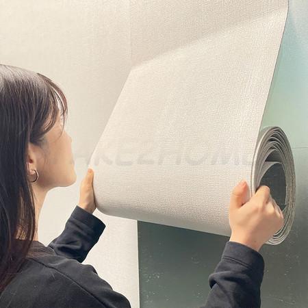 Wallpaper Foam Linen Roll Wallpaper Dinding/Wallpaper Linen Roll/Wallpaper Linen Roll 3D Sederhana W