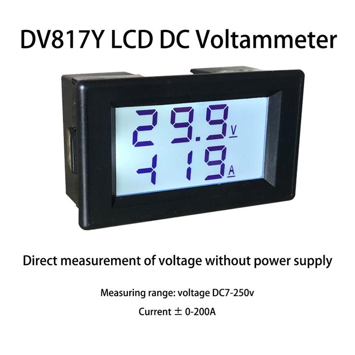 V817Y DC7-250VDigital Voltmeter Ammeter DC Voltmeter Ammeter Dual