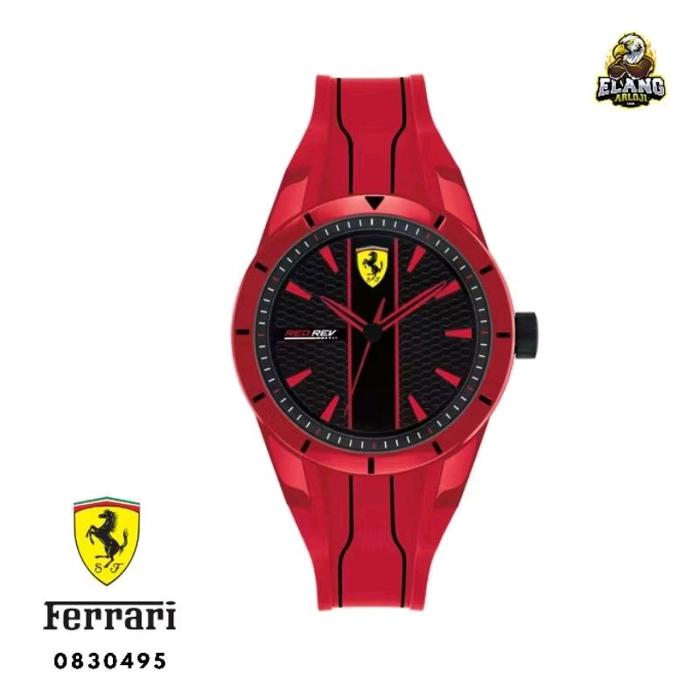 Jam Tangan Pria Ferrari 0830496 Red Original - Diameter 4,3 cm - Stainless, Quartz