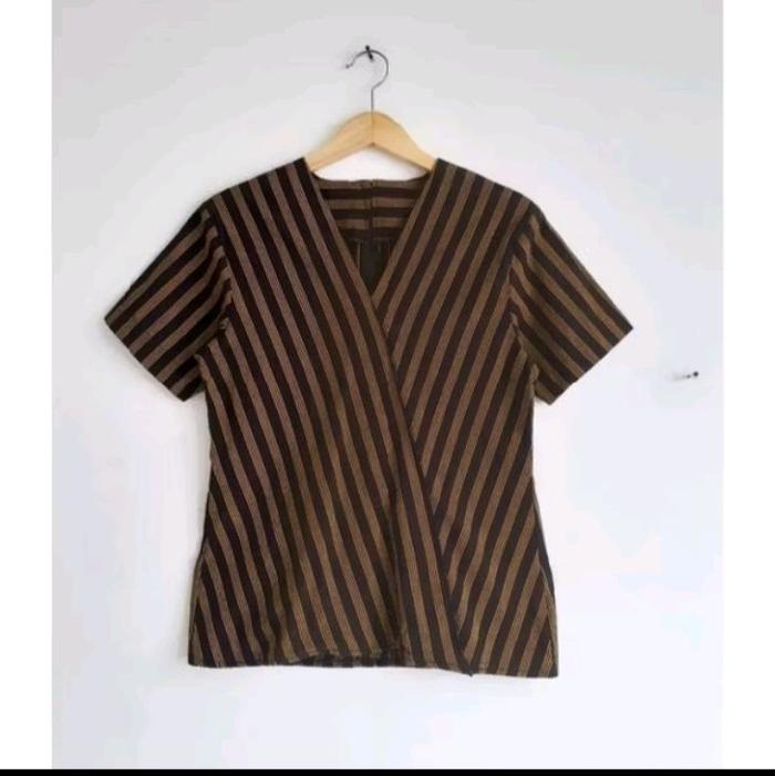 blus lurik premium lengan pendek