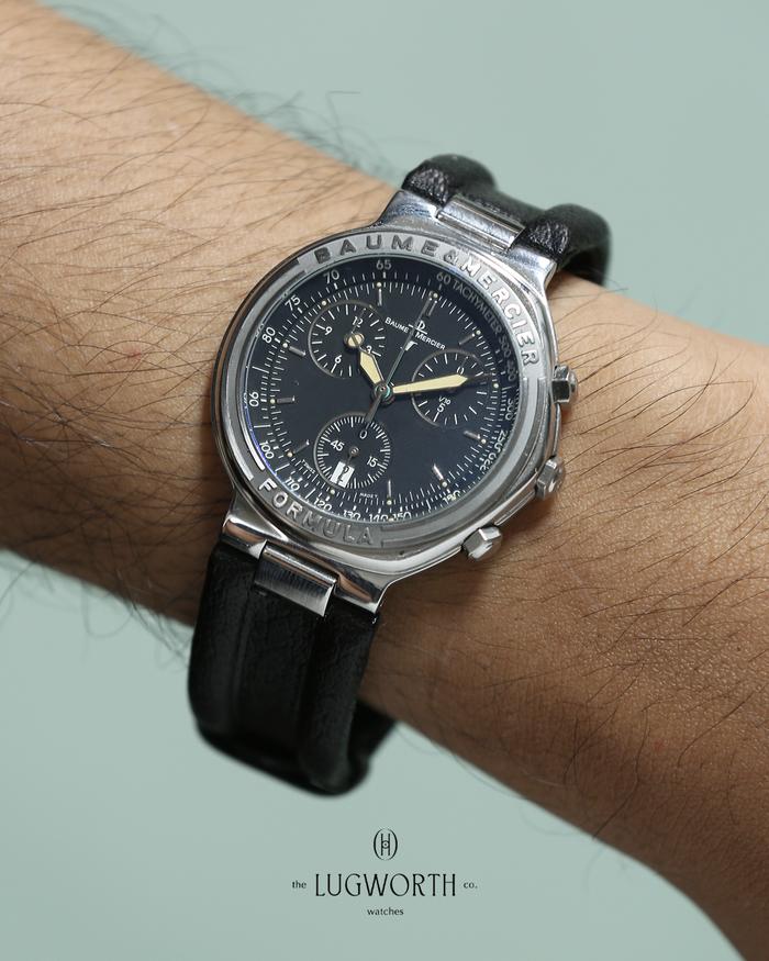 Vintage baume mercier formula 1 seven hands quartz original rare with box and tag