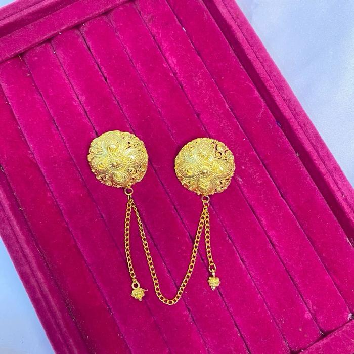 Bross kancing kenari bulat/Bross kancing kenari