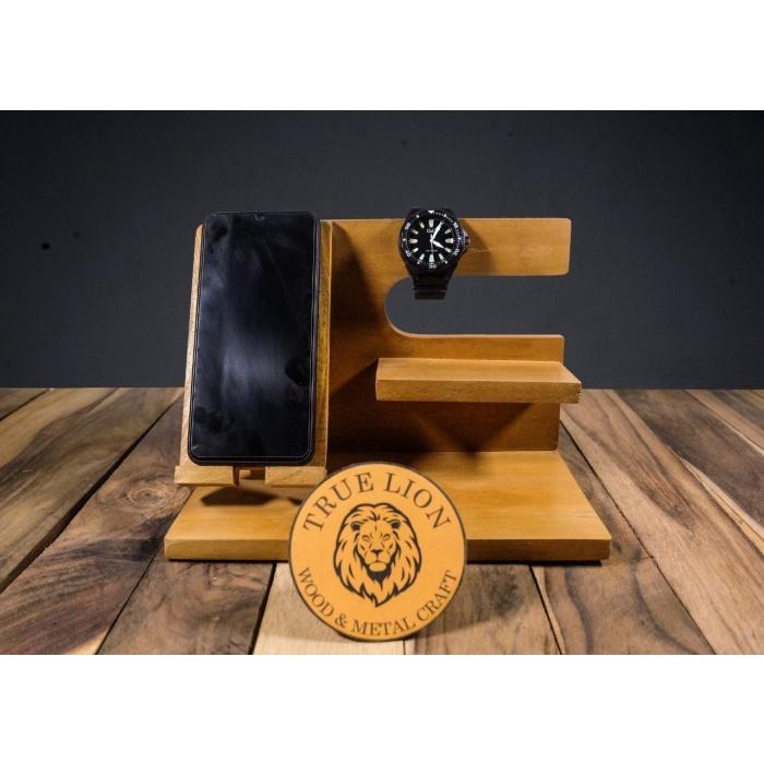 TEMPAT HP+JAM TANGAN/STAND HP KAYU/STAND JAM TANGAN/RAK SERBAGUNA